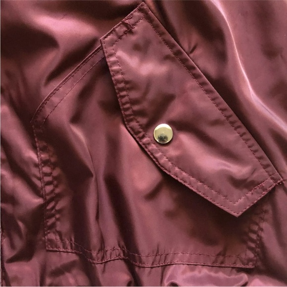 NWOT Free People Womens Jacket Wine Burgundy Bomber Size L Zip Up - Picture 5 of 8